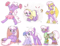Size: 6546x4980 | Tagged: safe, artist:philo5, derpibooru import, part of a series, part of a set, cheerilee, twilight sparkle, pony, absurd resolution, angry, barrel, beer, bipedal, book, cheerileeder, cheering, cheerleader, clothes, cowering, drinking, drunk, eyes closed, frown, gears, glare, goggles, grin, happy, helmet, hilarious in hindsight, hoodie, hoof hold, jacket, jumping, midriff, mug, open mouth, pom pom, pun, raincoat, scared, skirt, smirk, spear, squishy cheeks, steampunk, traditional art, warrior, weapon, wide eyes, wings