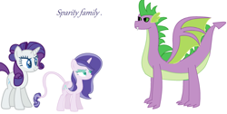 Size: 2216x1115 | Tagged: safe, artist:estrellasentry, rarity, spike, dragon, pony, unicorn, female, male, shipping, sparity, straight