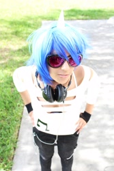 Size: 3456x5184 | Tagged: safe, artist:awesome-vivi, dj pon-3, vinyl scratch, human, cosplay, headphones, irl, irl human, photo, solo