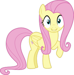 Size: 3000x3057 | Tagged: safe, artist:uponia, fluttershy, pegasus, pony, fluttershy leans in, .svg available, cute, female, looking at you, mare, pleased, raised hoof, shyabetes, simple background, smiling, solo, transparent background, vector