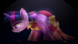 Size: 1280x717 | Tagged: safe, artist:voraire, derpibooru import, twilight sparkle, twilight sparkle (alicorn), alicorn, pony, crying, female, mare, princess, sad, solo