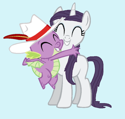 Size: 724x690 | Tagged: safe, artist:diana173076, rarity, spike, dragon, pony, unicorn, female, male, shipping, sparity, straight