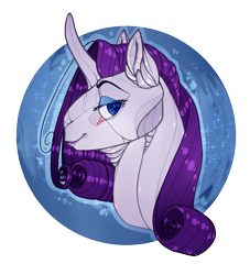 Size: 961x1059 | Tagged: safe, artist:nekokote, rarity, pony, unicorn, bust, portrait, solo