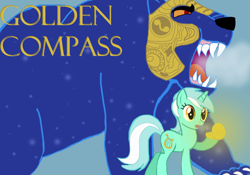 Size: 1014x710 | Tagged: safe, artist:graycat101, lyra heartstrings, pony, unicorn, ursa minor, compass, female, helmet, his dark materials saga, lyra belacqua, mare, namesake, panserbjørne, parody, the golden compass