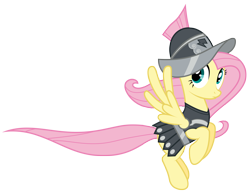Size: 3882x3000 | Tagged: safe, artist:brony-works, fluttershy, private pansy, pegasus, pony, hearth's warming eve (episode), armor, floating, high res, simple background, solo, transparent background, vector