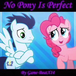 Size: 2160x2160 | Tagged: safe, artist:chainchomp2 edit, artist:game-beatx14, artist:reginault, pinkie pie, soarin', pony, fanfic, fanfic art, fimfiction, fimfiction.net link, story in the source