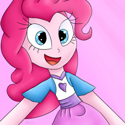 Size: 1024x1024 | Tagged: safe, artist:gg-the-artist, pinkie pie, equestria girls, smiling, solo