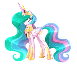 Size: 2695x2236 | Tagged: safe, artist:sugaryicecreammlp, princess celestia, alicorn, pony, crown, female, jewelry, mare, necklace, regalia, simple background, solo, transparent background