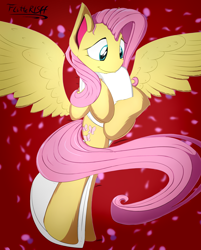 Size: 2048x2548 | Tagged: safe, artist:flutterish, fluttershy, pegasus, pony, body pillow, cute, hug, on side, petals, pillow, pillow hug, shyabetes, solo, spread wings, wings