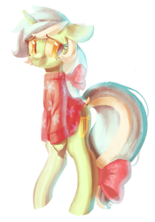 Size: 639x913 | Tagged: safe, artist:mewball, lyra heartstrings, pony, semi-anthro, bipedal, clothes, solo, sweater