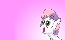 Size: 854x531 | Tagged: safe, artist:doublewbrothers, sweetie belle, cute, solo, sparkles