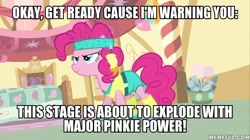 Size: 600x337 | Tagged: safe, edit, edited screencap, screencap, pinkie pie, earth pony, pony, a friend in deed, image macro, meme, sing (movie)