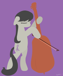 Size: 1614x1950 | Tagged: safe, artist:keeponhatin, octavia melody, earth pony, pony, bipedal, cello, eyes closed, musical instrument, solo