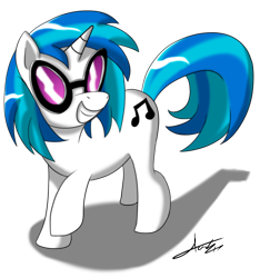 Size: 1472x1572 | Tagged: safe, artist:otakon, dj pon-3, vinyl scratch, pony, unicorn, female, horn, mare, solo