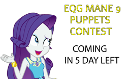 Size: 3360x2079 | Tagged: safe, artist:cartoonmasterv3, rarity, equestria girls, eqg mane 9 puppets contest, solo