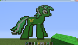 Size: 1024x598 | Tagged: safe, screencap, lyra heartstrings, game screencap, minecraft, minecraft pixel art, pixel art