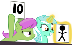 Size: 8799x5440 | Tagged: safe, artist:cultleaderfluttershy, lyra heartstrings, merry may, leap of faith, absurd resolution, exploitable meme, humie, lyra's score, meme, simple background, transparent background