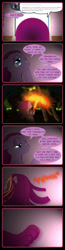 Size: 800x3096 | Tagged: safe, artist:underwoodart, pinkie pie, pony, timber wolf, ask pink-pony, comic, computer, fire, pinkamena diane pie