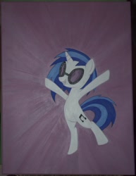 Size: 2682x3474 | Tagged: safe, artist:blindfaith-boo, dj pon-3, vinyl scratch, pony, unicorn, painting, solo, traditional art