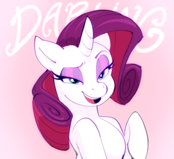 Size: 983x900 | Tagged: safe, artist:mickeymonster, rarity, pony, unicorn, female, mare, smiling, solo