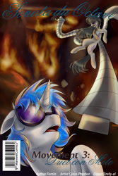 Size: 1280x1920 | Tagged: safe, artist:tzelly-el, dj pon-3, octavia melody, vinyl scratch, earth pony, pony, comic, cover, crossover, cyclops (marvel comics), doctor octavia, doctor octopus, sonata du octave, spider-man, vyclops, x-men