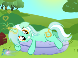 Size: 8000x6000 | Tagged: safe, artist:nightmaremoons, lyra heartstrings, pony, :d, absurd resolution, cute, lying, lyrabetes, pillow, solo