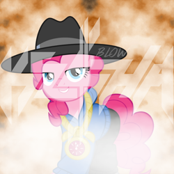 Size: 800x800 | Tagged: safe, artist:chainchomp2 edit, artist:penguinsn1fan, pinkie pie, pony, blow (song), cover, ke$ha, parody, rapper pie, solo, song reference