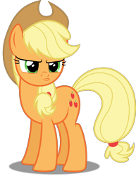 Size: 3864x5000 | Tagged: safe, artist:dashiesparkle, applejack, earth pony, pony, applejack's "day" off, .svg available, absurd resolution, cowboy hat, hat, pouting, sad, simple background, solo, stetson, transparent background, unhapplejack, vector