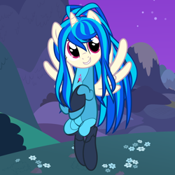 Size: 3600x3600 | Tagged: safe, artist:beavernator, dj pon-3, vinyl scratch, alicorn, pony, alternate hairstyle, metroid, samus aran, solo, zero suit