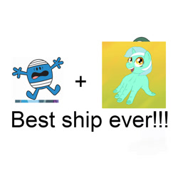 Size: 1000x1000 | Tagged: safe, lyra heartstrings, best ship ever, fail, hand, meme, mr. bump, mr. men, shipping, text, the mr. men show