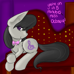 Size: 1800x1800 | Tagged: safe, artist:amberony, octavia melody, earth pony, pony, black mane, chest fluff, female, gray coat, mare, solo