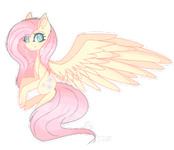 Size: 768x660 | Tagged: safe, artist:mewmewsart, artist:ohsushime, fluttershy, pegasus, pony, simple background, solo, spread wings, transparent background, wings