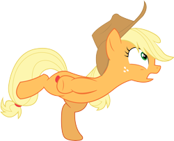 Size: 3690x2996 | Tagged: safe, artist:digiral, applejack, earth pony, pony, applejack's "day" off, chicken dance, chickenjack, female, freckles, mare, silly, silly pony, simple background, solo, transparent background, vector, who's a silly pony