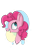 Size: 510x799 | Tagged: safe, artist:huskywo1f, pinkie pie, earth pony, pony, bust, portrait, profile, solo