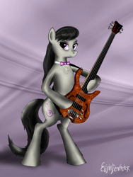 Size: 2736x3648 | Tagged: safe, artist:elijahdeathster, octavia melody, earth pony, pony, bass guitar, fretless bass guitar, musical instrument, solo