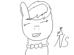 Size: 500x375 | Tagged: safe, artist:asknlc, octavia melody, earth pony, pony, cute, monochrome, selfie, solo