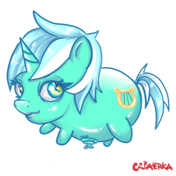 Size: 1280x1280 | Tagged: safe, artist:czbaterka, lyra heartstrings, balloonie pony, original species, inflatable, inflatable toy, parody, solo