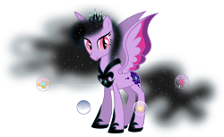 Size: 1986x1218 | Tagged: safe, artist:kaylathehedgehog, derpibooru import, twilight sparkle, twilight sparkle (alicorn), alicorn, pony, corrupted, female, mare, solo, twivine sparkle, tyrant sparkle