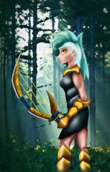 Size: 1304x2042 | Tagged: safe, artist:xeladuart, lyra heartstrings, human, humanized, solo, sword