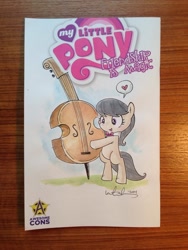 Size: 1024x1365 | Tagged: safe, artist:katiecandraw, idw, octavia melody, earth pony, pony, comic, filly, younger