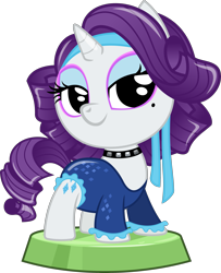 Size: 2687x3309 | Tagged: safe, artist:phucknuckl, part of a set, rarity, pony, unicorn, my little pocket ponies, 80s, clothes, cute, female, hooves, horn, mare, pocket ponies, raribetes, retro, simple background, solo, transparent background