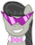 Size: 259x336 | Tagged: safe, artist:enteringthenethery, octavia melody, earth pony, pony, black mane, female, gray coat, mare, solo, sunglasses