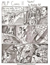 Size: 1024x1334 | Tagged: safe, artist:horselover fat, applejack, earth pony, pony, comic:mlp comic, black and white, comic, grayscale, insanity, monochrome, schizophrenia