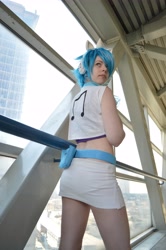 Size: 4000x6016 | Tagged: safe, artist:everage, dj pon-3, vinyl scratch, human, clothes, cosplay, irl, irl human, midriff, photo, skirt, solo