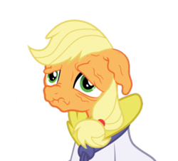 Size: 798x720 | Tagged: safe, edit, applejack, earth pony, pony, applejack's "day" off, appleprune, faic, pruny, simple background, solo, transparent background, vector