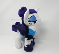 Size: 1500x1363 | Tagged: safe, artist:hipsterowlet, rarity, pony, alternate timeline, irl, night maid rarity, nightmare takeover timeline, photo, plushie, solo