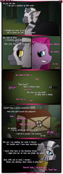 Size: 1245x3403 | Tagged: safe, artist:underwoodart, pinkie pie, zecora, oc, oc:z'ian, earth pony, pony, zebra, ask pink-pony, cloak, clothes, comic, house, male, misspelling, pinkamena diane pie