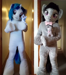 Size: 3084x3488 | Tagged: safe, dj pon-3, octavia melody, vinyl scratch, human, cosplay, fursuit, irl, irl human, photo, plushie ponidox