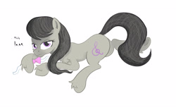 Size: 2532x1580 | Tagged: safe, artist:frikdikulous, octavia melody, earth pony, pony, bowtie, colored, simple background, sketch, solo