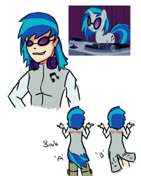 Size: 800x1000 | Tagged: safe, artist:afroquackster, dj pon-3, vinyl scratch, human, humanized